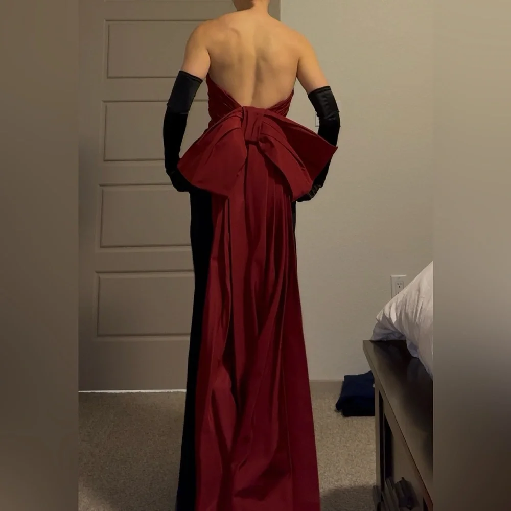 ❌SOLD❌ RALPH LAUREN PURPLE LABEL RED BOW DRESS - Picture 12 of 15